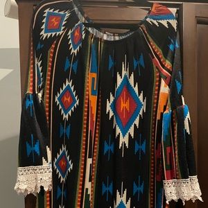 Aztec dress shirt
